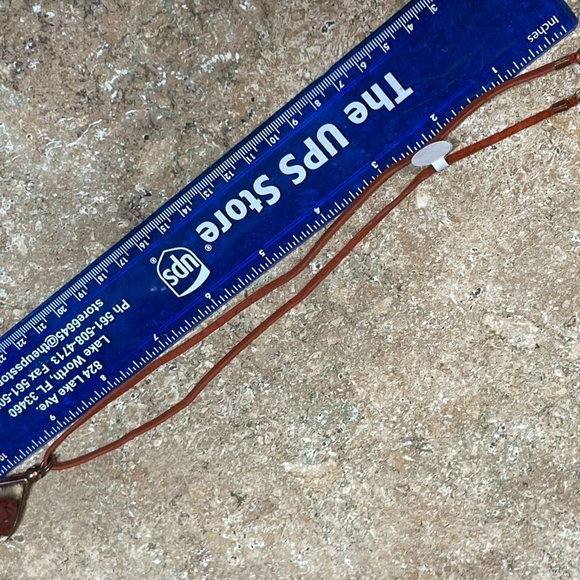 BEAUTIFUL RESIN TEARDROP TREE OF LIFE WITH COPPER BEZEL FRAME AND BALE NECKLACE - Picture 6 of 6